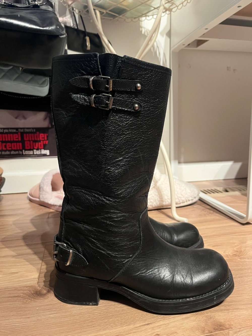 Steve Madden Black Leather Boots